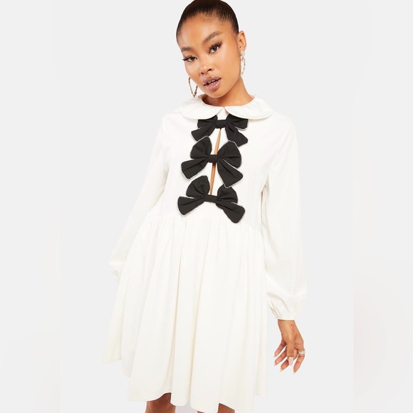 Sister Jane Dresses & Skirts - Sister Jane Cream Sundress with Bishop Sleeves and Peter Pan Collar